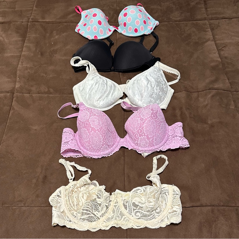 Five bras all 34C various brands and conditions